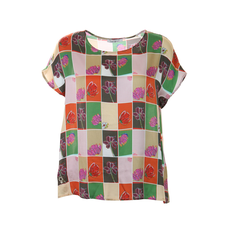 Funky Staff Blouse Como New Flower