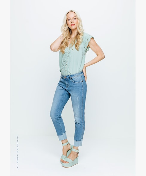 Red Button Lulu Jeans