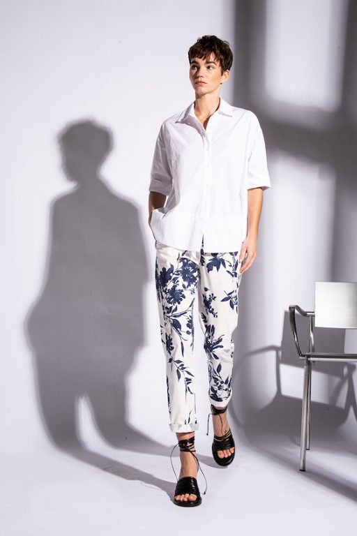 Funky Staff Trousers Chelsea Blue Flower